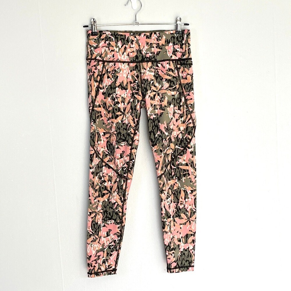 Sweaty Betty Power Womens Pink Camo Print Yoga 7/8 Length Leggings Size S Active